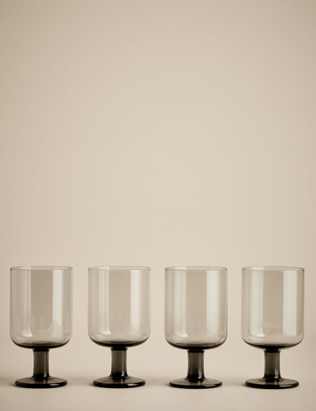 M&S Set of 4 Everyday Wine Glasses - 1SIZE - Grey, Grey