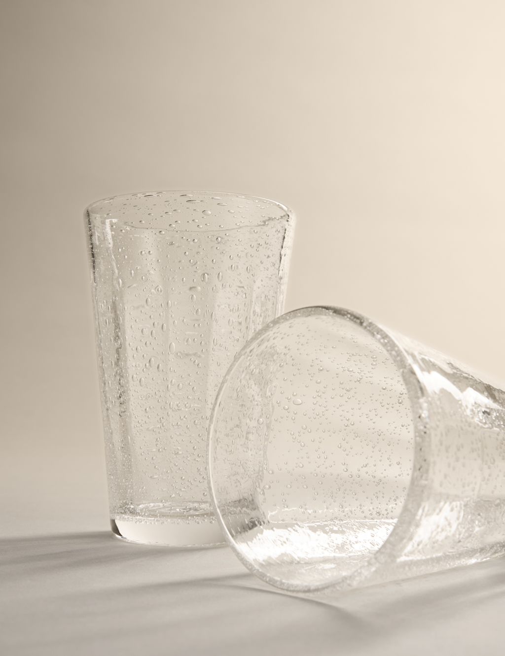 M&S Set of 2 Bubble Hi Ball Glasses - Clear, Clear