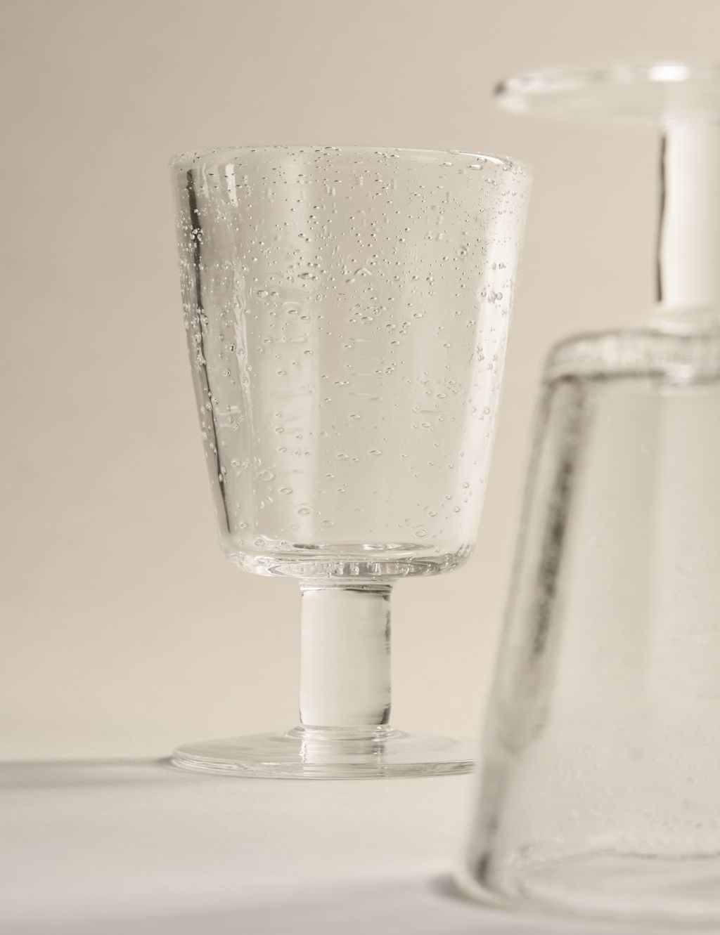 M&S Set of 2 Bubble Wine Glasses - Clear, Clear