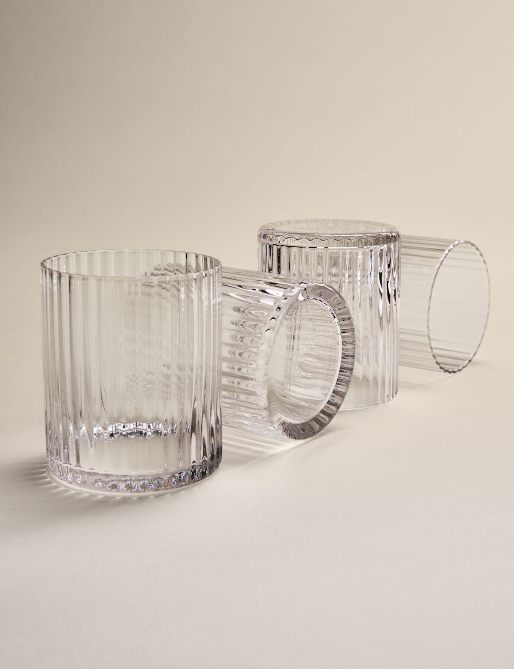 M&S Set of 4 Celine Ribbed Tumblers - 1SIZE