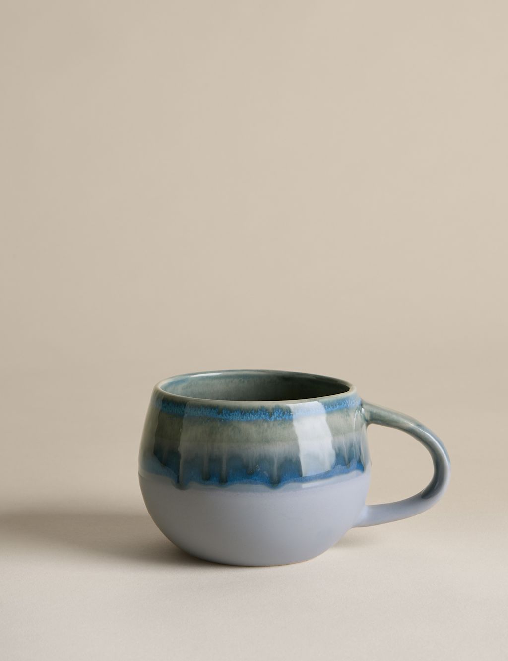 M&S Reactive Glaze Hug Mug - 1SIZE - Blue, Blue