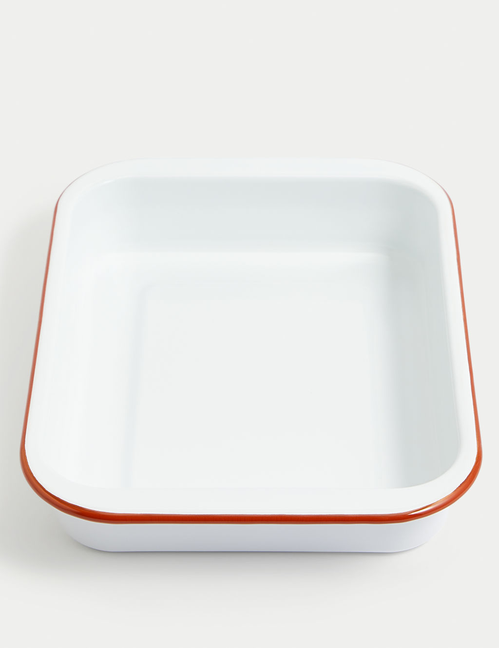 M&S Enamel 29cm Small Roaster - 1SIZE - White Mix, White Mix