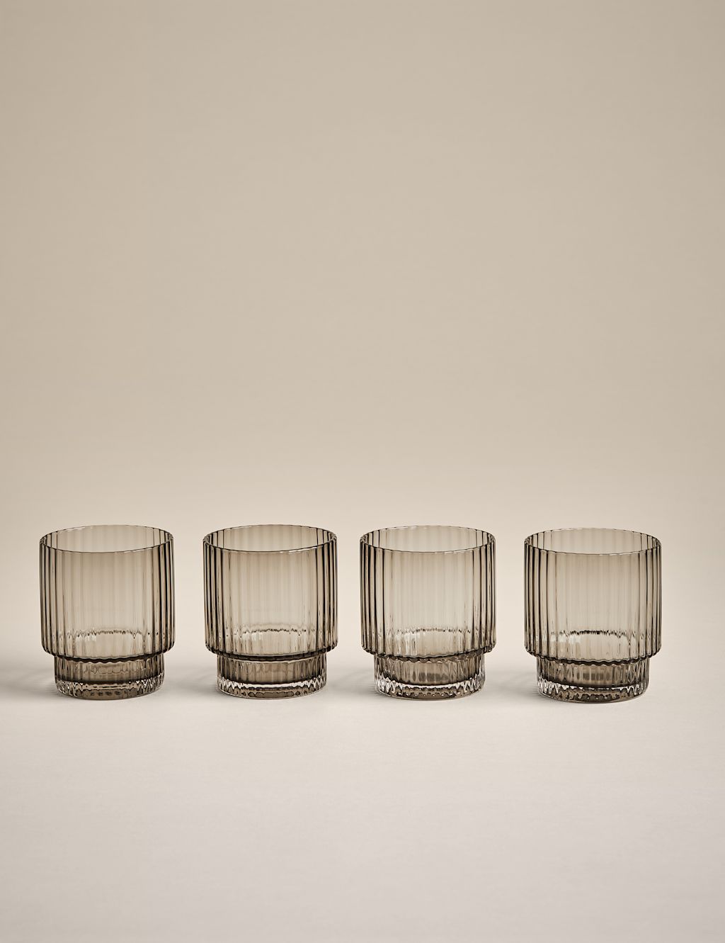 M&S Set of 4 Handmade Celine Tumblers - 1SIZE - Grey, Grey
