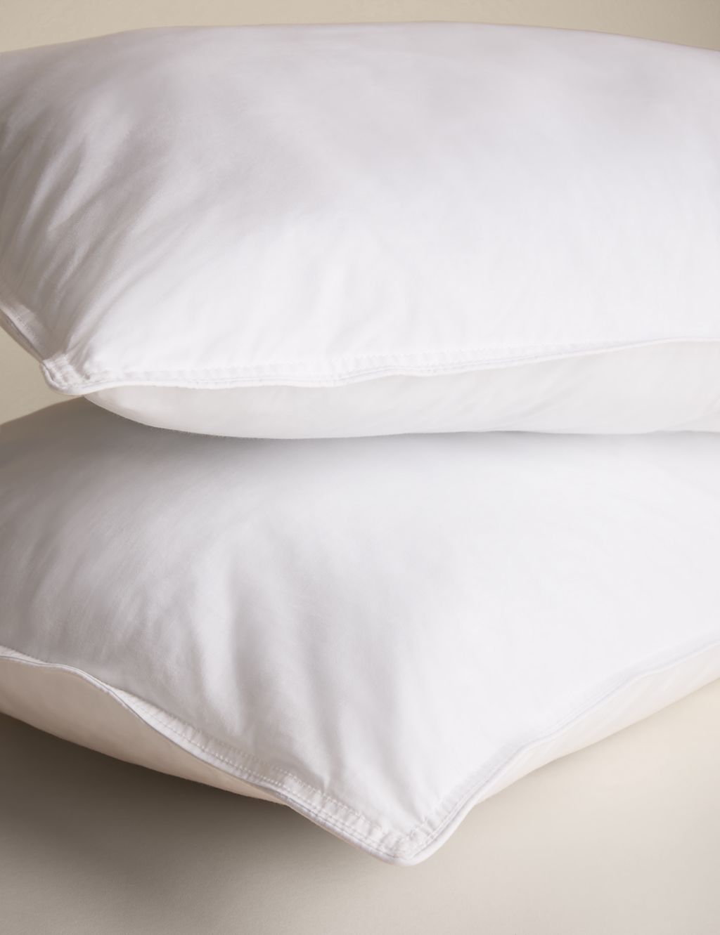 M&S 2 Pack Ultimate Comfort Pure Cotton Medium Pillows - White, White
