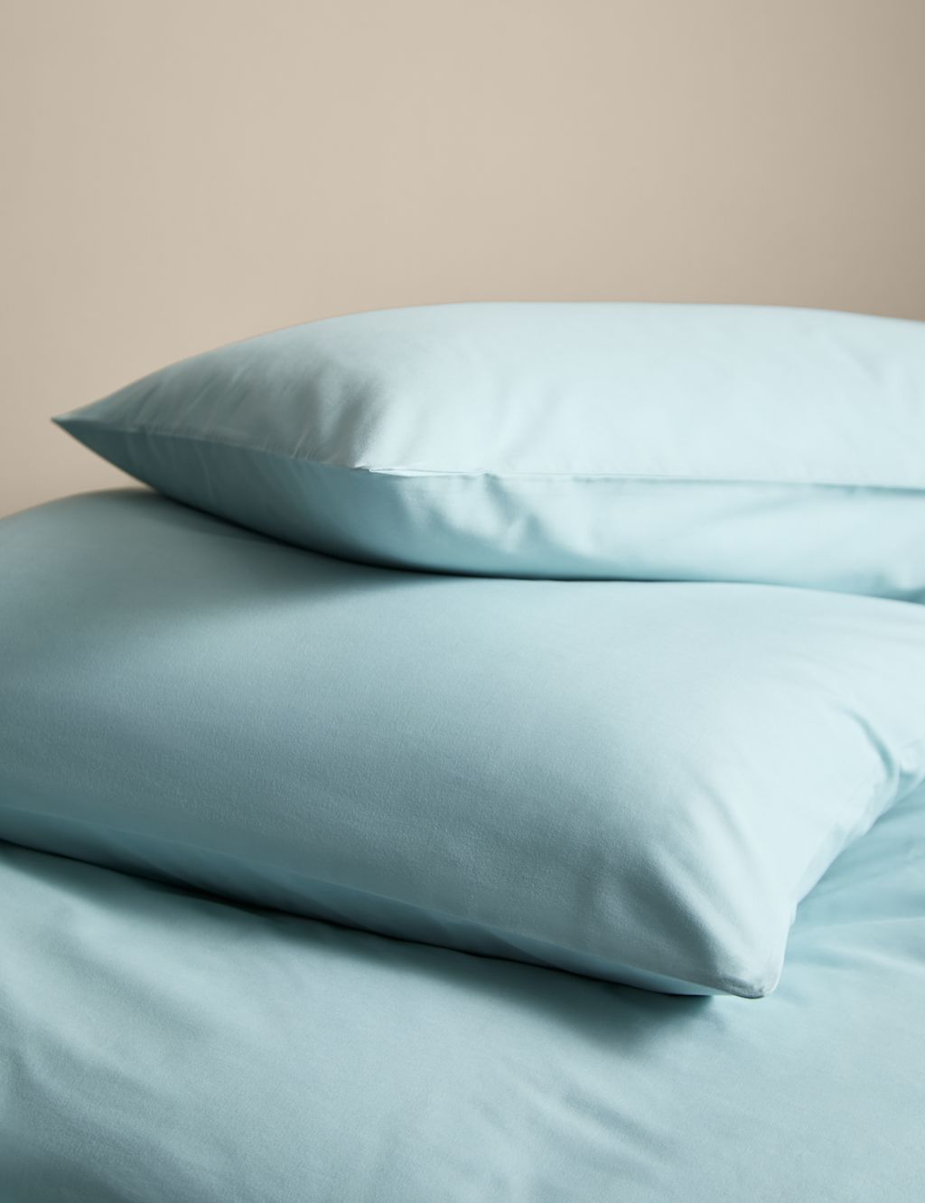 M&S 2 Pack Body Sensor&trade; Pure Cotton Pillowcases - Blue, Blue