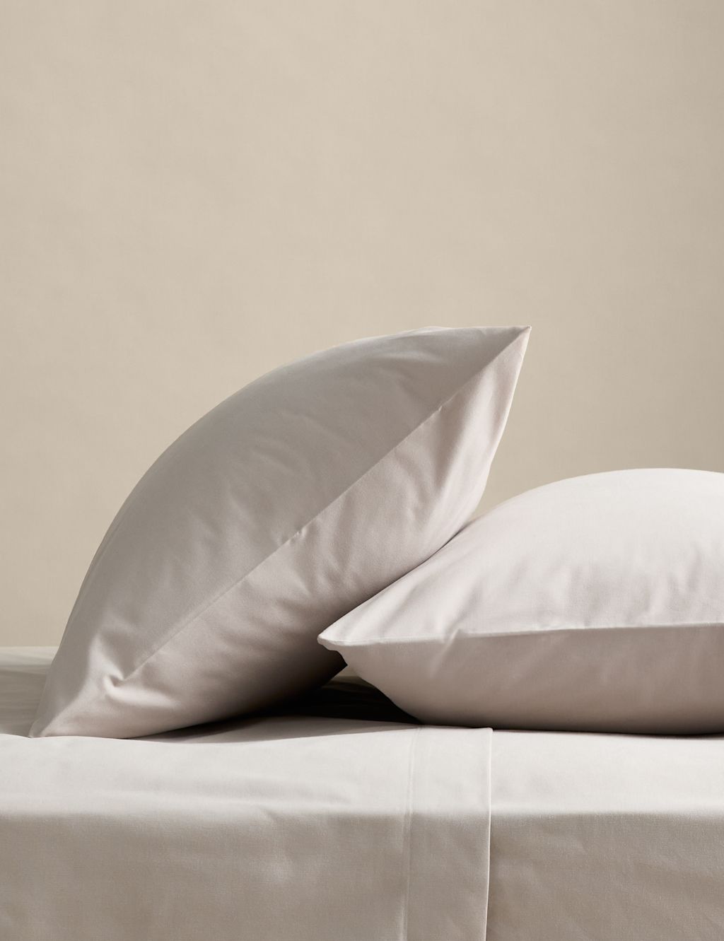 M&S 2 Pack Body Sensor&trade; Pure Cotton Pillowcases - Silver Grey, Silver Grey
