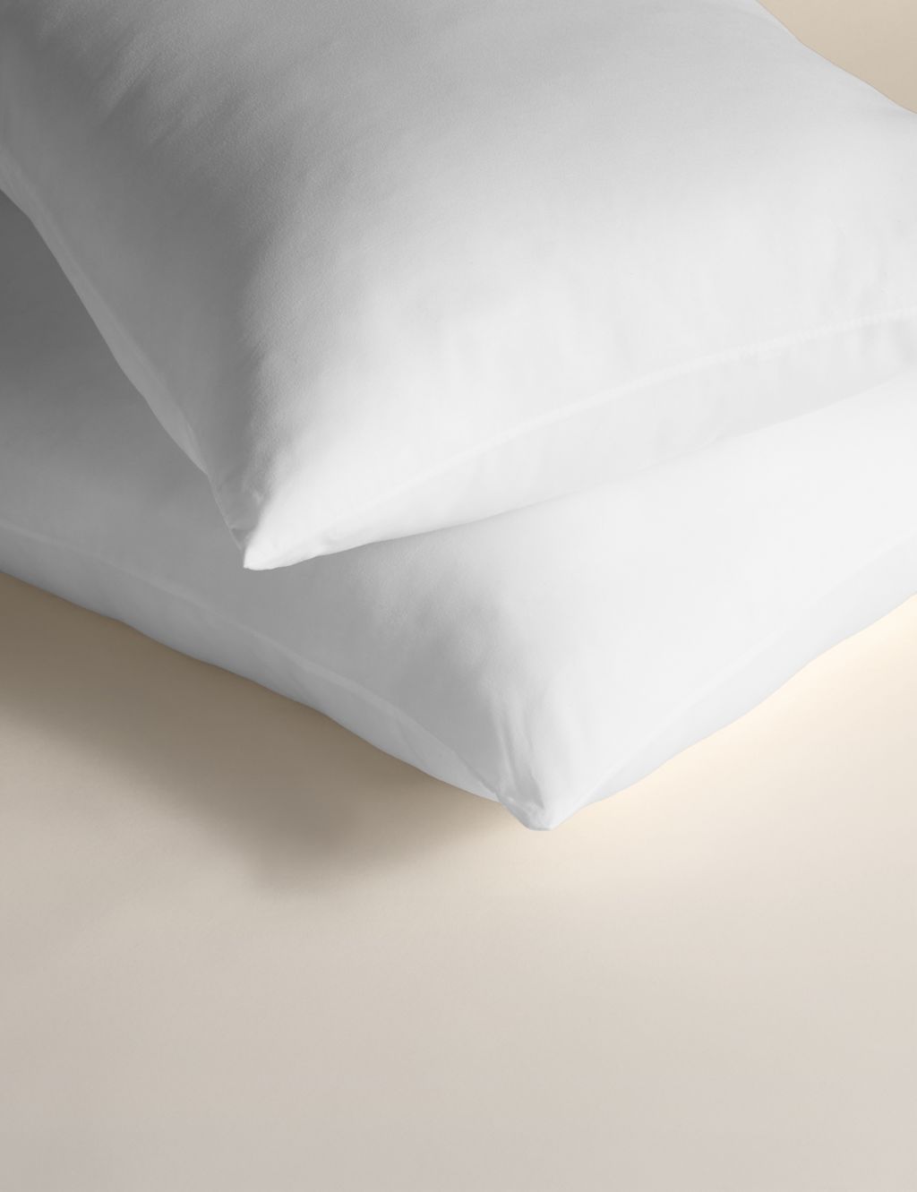 M&S 2 Pack Advanced Allergy Protection Firm Pillows - White, White