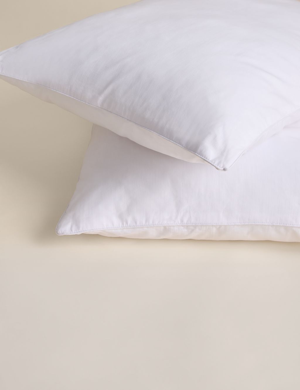 M&S 2 Pack Everyday Cotton Firm Pillows - White, White