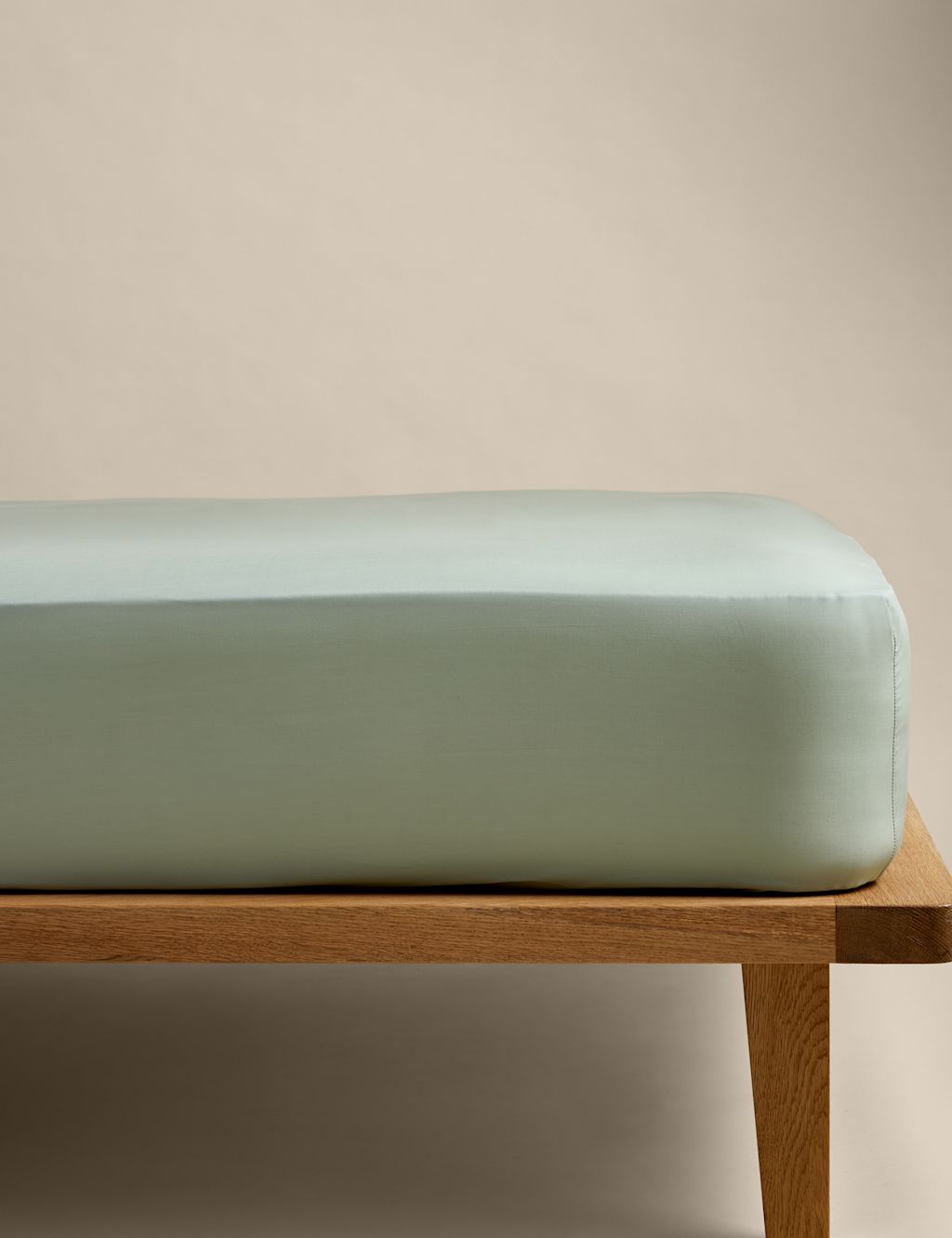 M&S Stay Cool Lyocell Rich Deep Fitted Sheet - Single (3 ft) - Sage, Sage