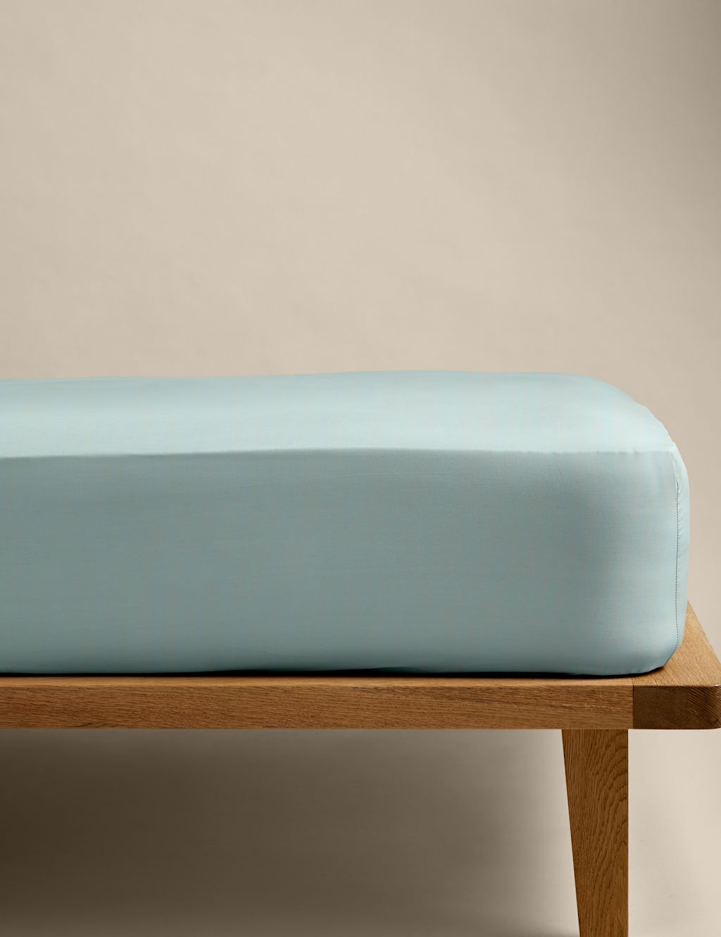 M&S Stay Cool Lyocell Rich Deep Fitted Sheet - Single (3 ft) - Seafoam, Seafoam