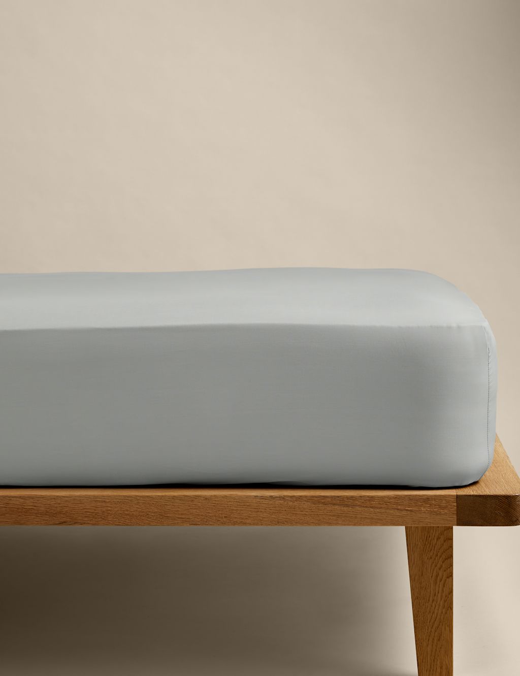 M&S Stay Cool Lyocell Rich Deep Fitted Sheet - Double (4 ft 6) - Dove, Dove