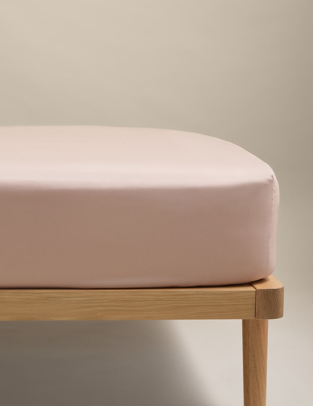 M&S Stay Cool Lyocell Rich Deep Fitted Sheet - King Size (5 ft) - Blush Pink, Blush Pink