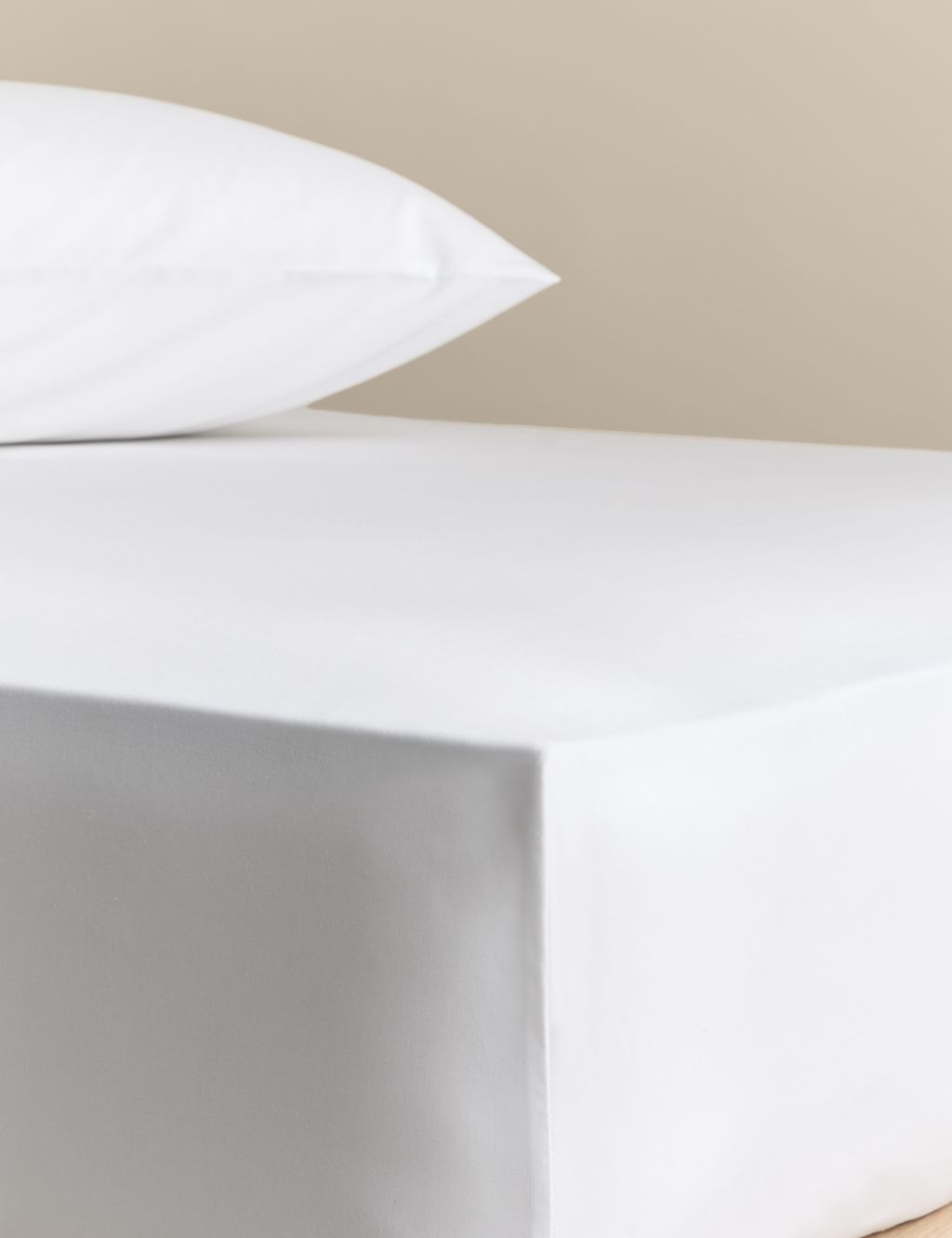 M&S Stay Cool Lyocell Rich Deep Fitted Sheet - Single (3 ft) - White, White