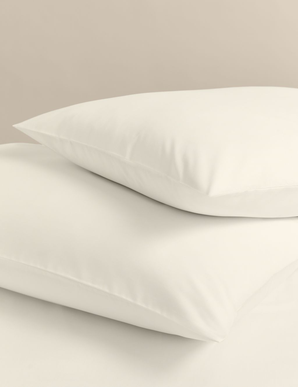 M&S 2 Pack Stay Cool Lyocell Rich Pillowcases - Cream, Cream
