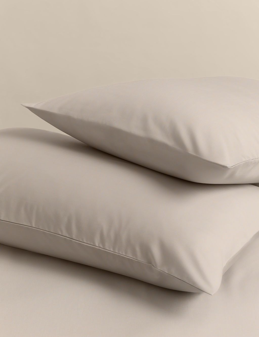 M&S 2 Pack Stay Cool Lyocell Rich Pillowcases - Putty, Putty