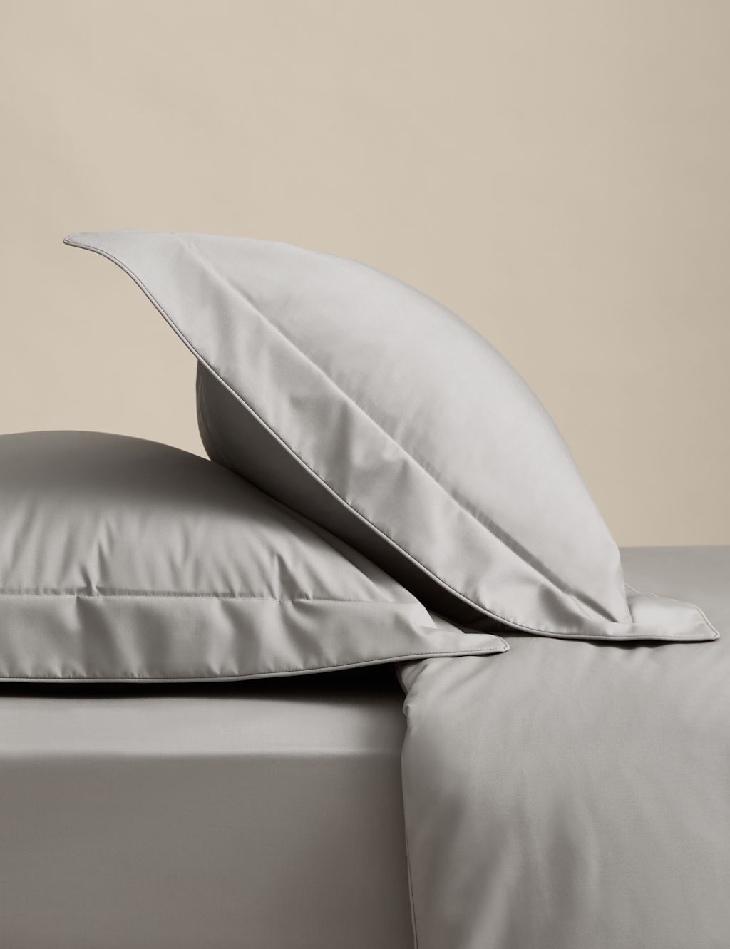 M&S 2 Pack Egyptian Cotton 230 Thread Count Crisp Oxford Pillowcases - Smoke, Smoke