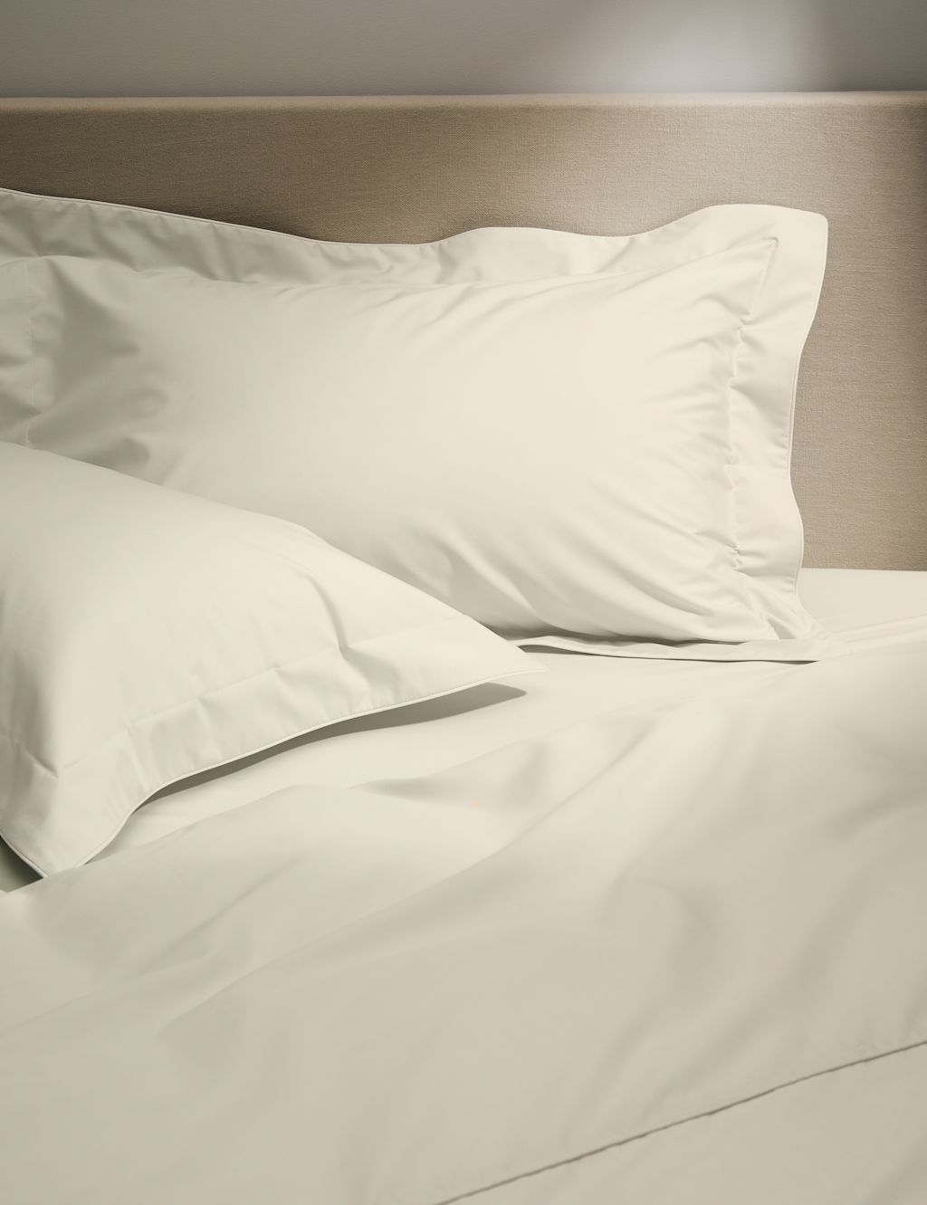 M&S 2 Pack Egyptian Cotton 230 Thread Count Crisp Oxford Pillowcases - Cream, Cream