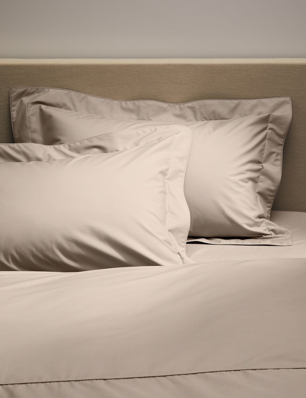 M&S 2 Pack Egyptian Cotton 230 Thread Count Crisp Oxford Pillowcases - Mink, Mink