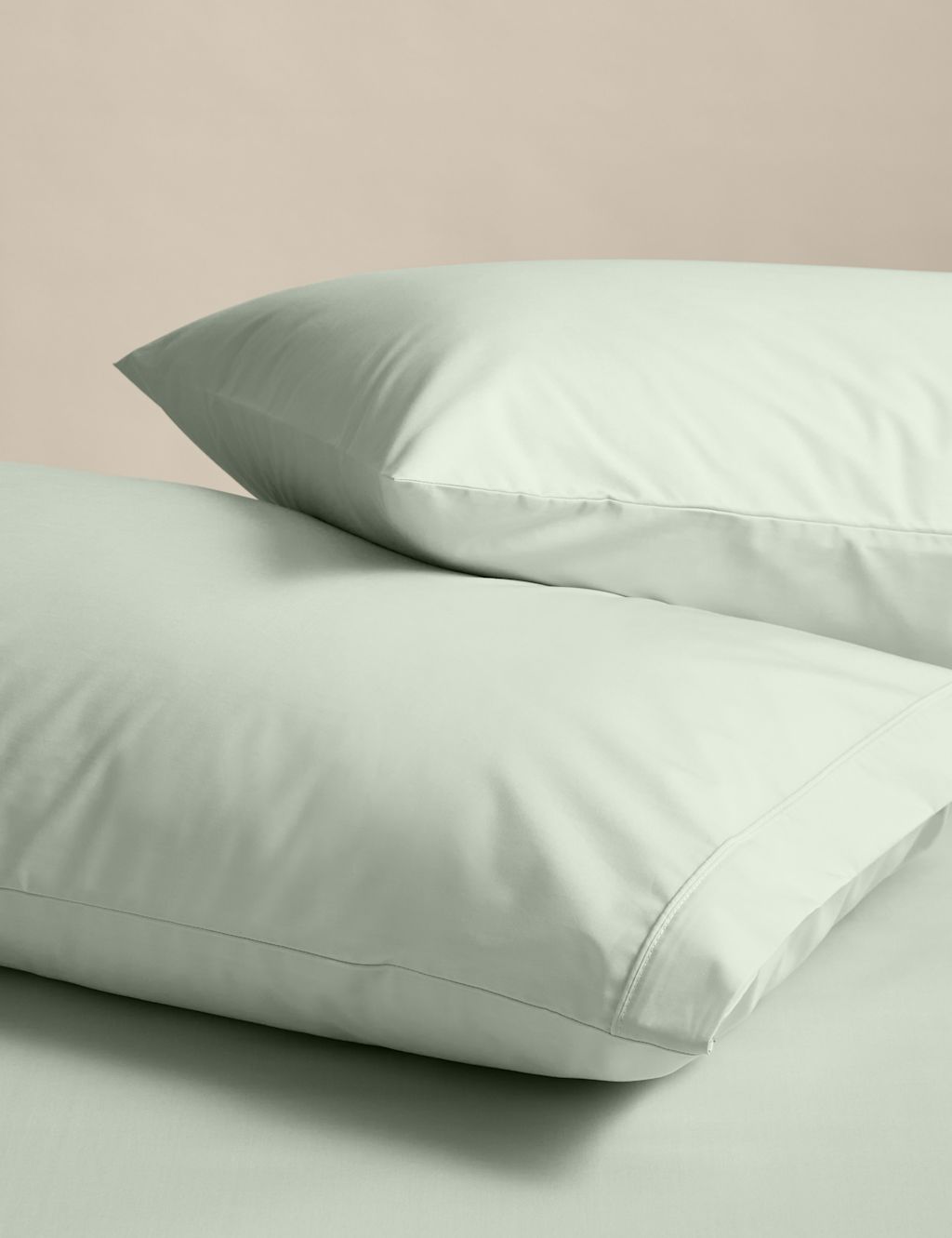 M&S 2 Pack Egyptian Cotton 230 Thread Count King Size Pillowcases - Sage, Sage