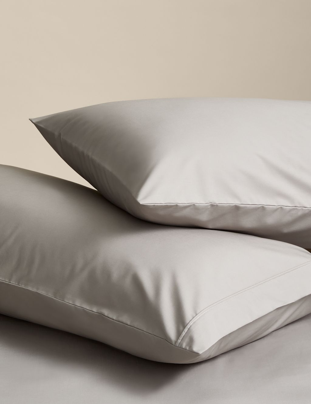 M&S 2 Pack Egyptian Cotton 230 Thread Count King Size Pillowcases - Smoke, Smoke