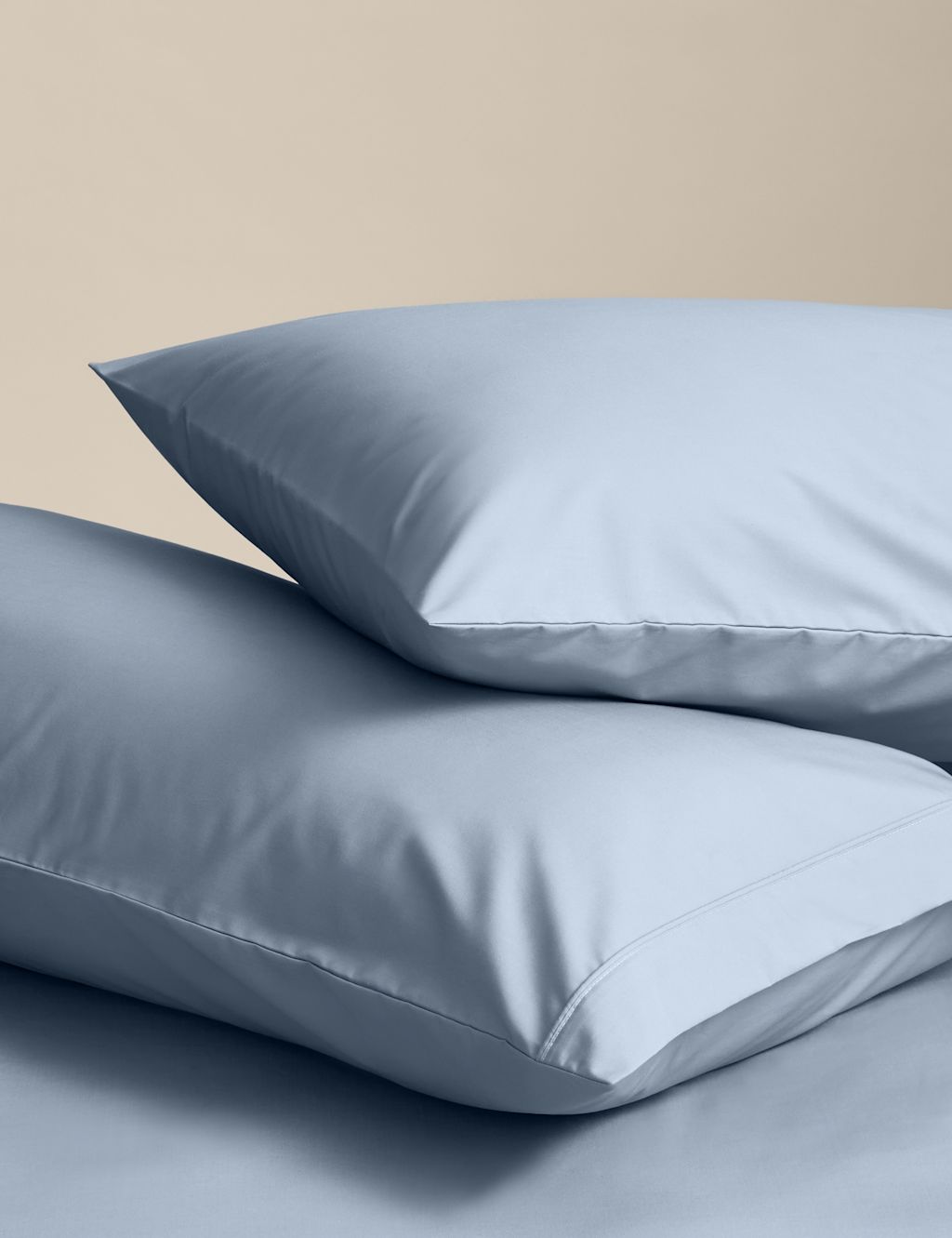 M&S 2 Pack Egyptian Cotton 230 Thread Count King Size Pillowcases - Steel Blue, Steel Blue