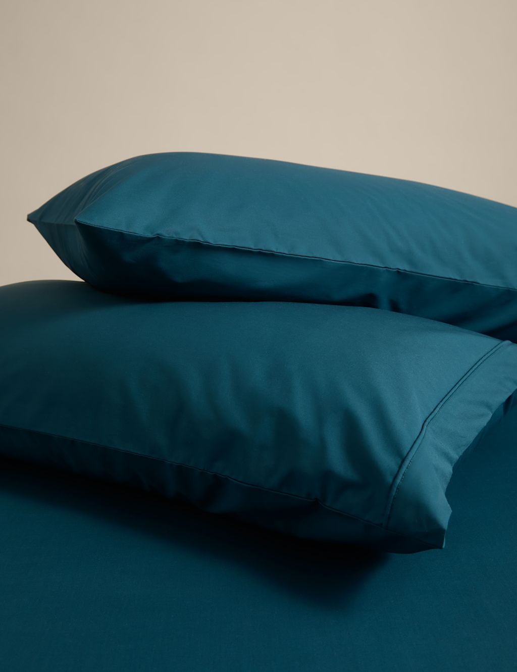 M&S 2 Pack Egyptian Cotton 230 Thread Count King Size Pillowcases - Teal, Teal