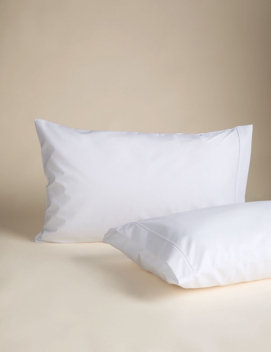 M&S 2 Pack Egyptian Cotton 230 Thread Count King Size Pillowcases - Ice White, Ice White
