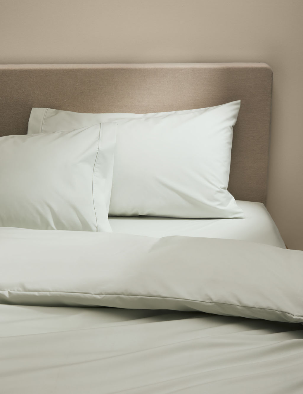 M&S 2 Pack Egyptian Cotton 230 Thread Count King Size Pillowcases - Light Duck Egg, Light Duck Egg