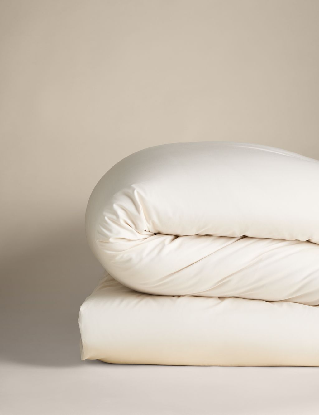 M&S Pure Cotton 180 Thread Count Duvet Cover - Super King Size (6 ft) - Cream, Cream