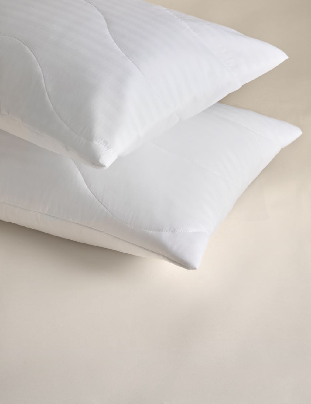 M&S 2 Pack Smart Wash & Dry Pillow Protectors - White, White