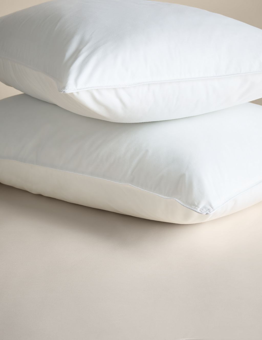M&S 2 Pack Smart Wash & Dry Firm Pillows - White, White
