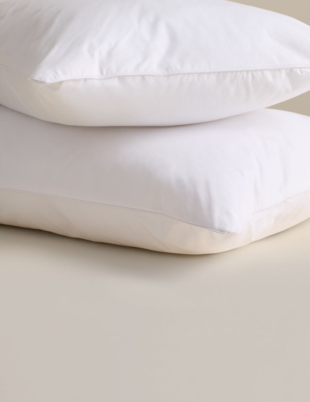 M&S 2 Pack Medium Pillows - White, White
