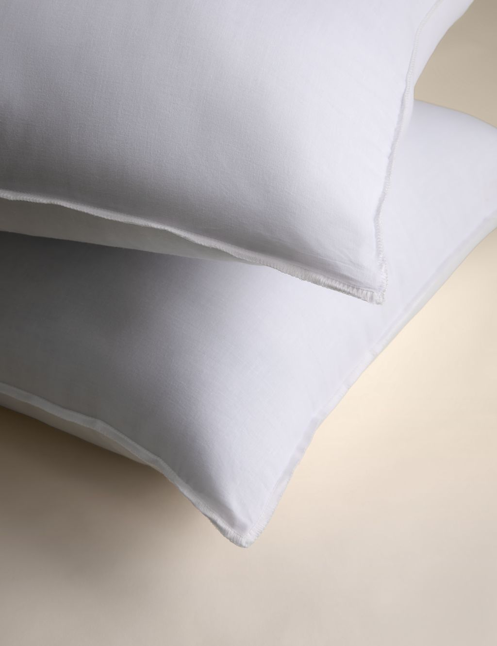 M&S 2 Pack Stay Cool Pure Cotton Medium Pillows - White, White