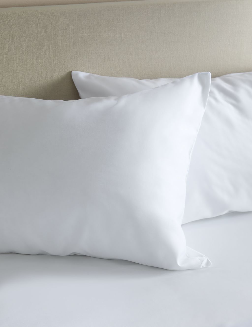 M&S 2 Pack Ultimate Soft & Silky Pillowcases - White, White