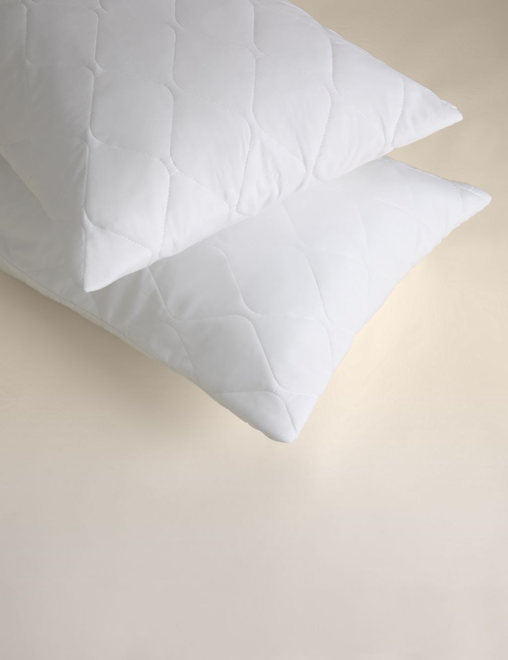 M&S 2 Pack Stay Cool Pillow Protectors - White, White