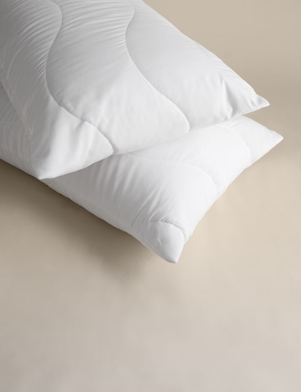 M&S 2 Pack Smart Wash & Dry Anti Allergy Pillow Protectors - White, White