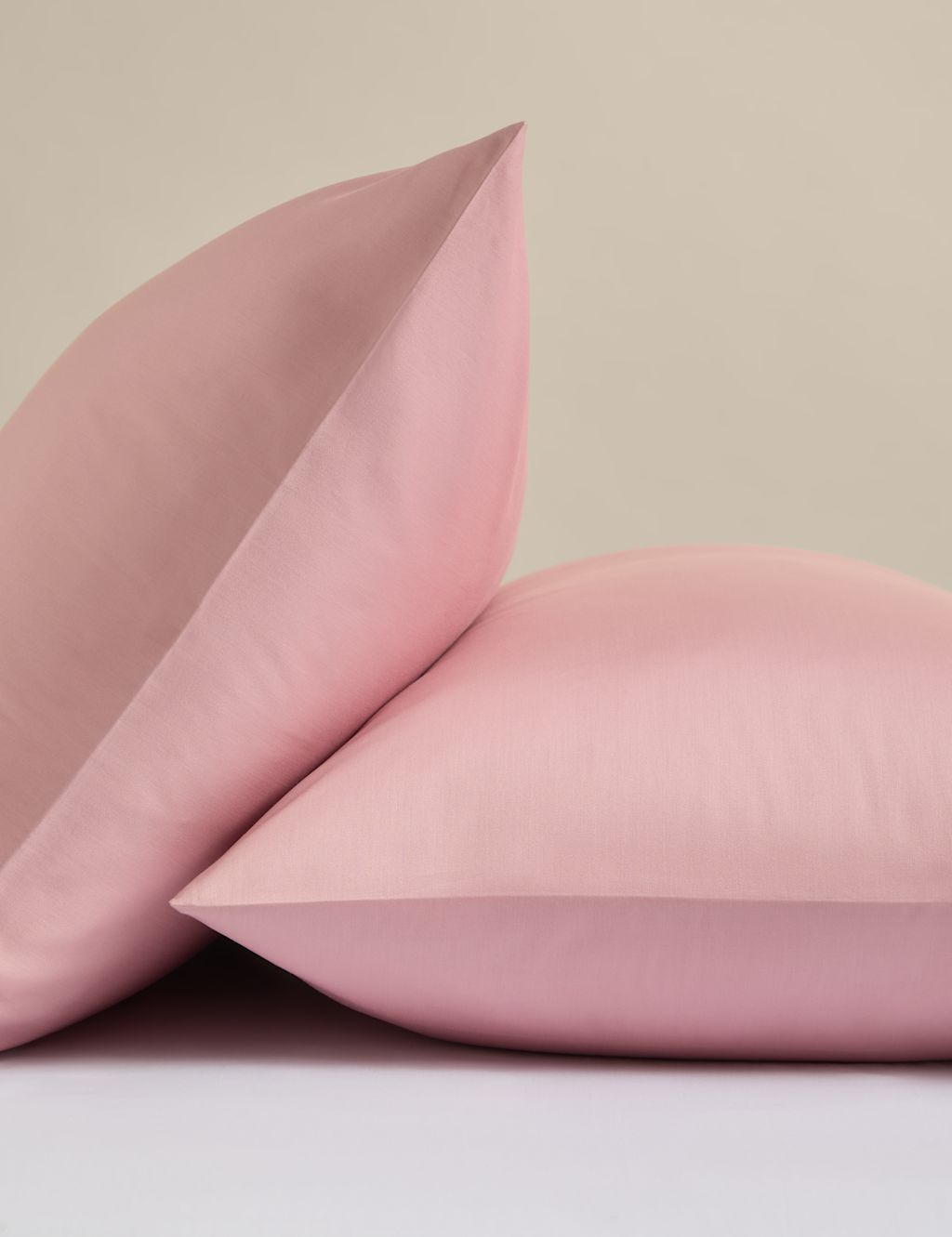 M&S 2 Pack Rest & Renew Pure Cotton Pillowcases - Soft Pink, Soft Pink