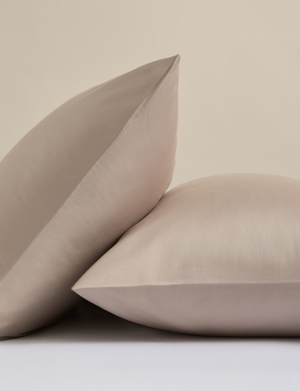 M&S 2 Pack Rest & Renew Pure Cotton Pillowcases - Taupe, Taupe