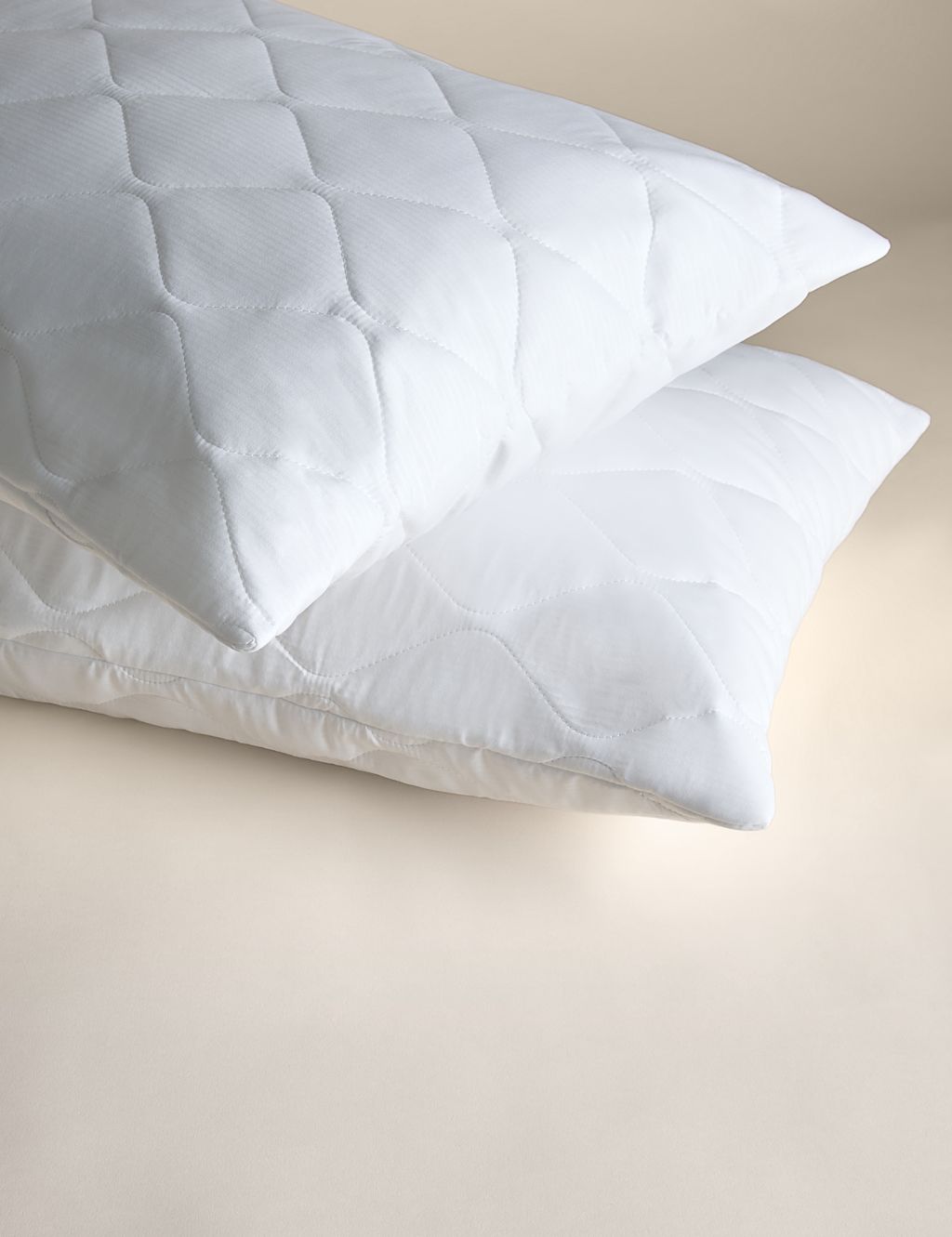 M&S 2 Pack Simply Soft Pillow Protectors - White, White