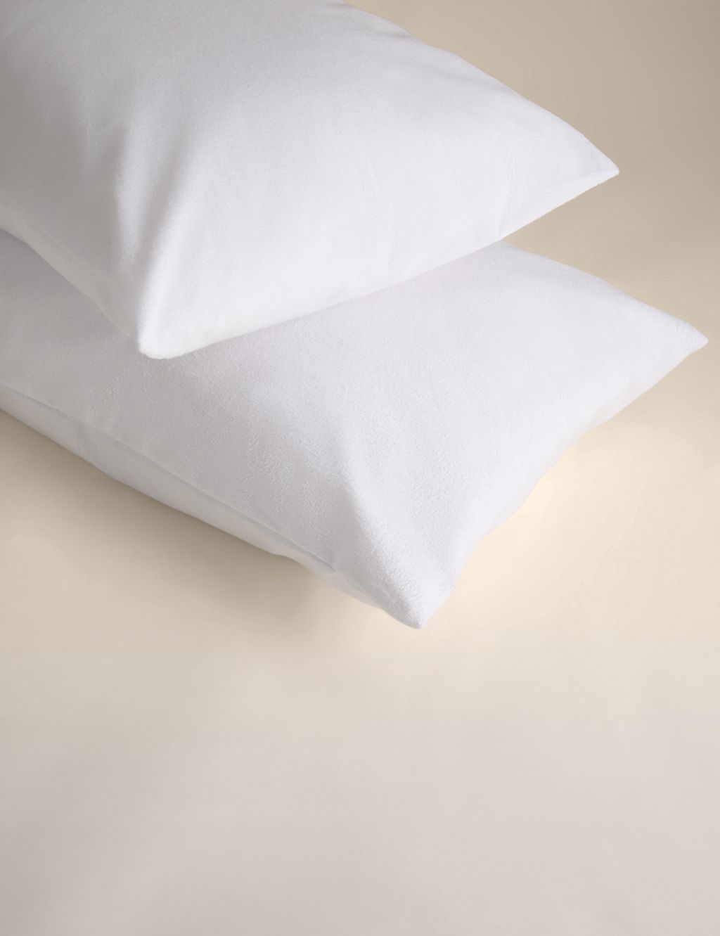 Sleep Solutions 2 Pack Terry Waterproof Pillow Protectors - White, White