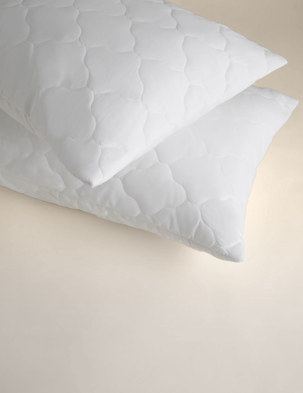 Sleep Solutions 2 Pack Quilted Waterproof Pillow Protectors - White, White