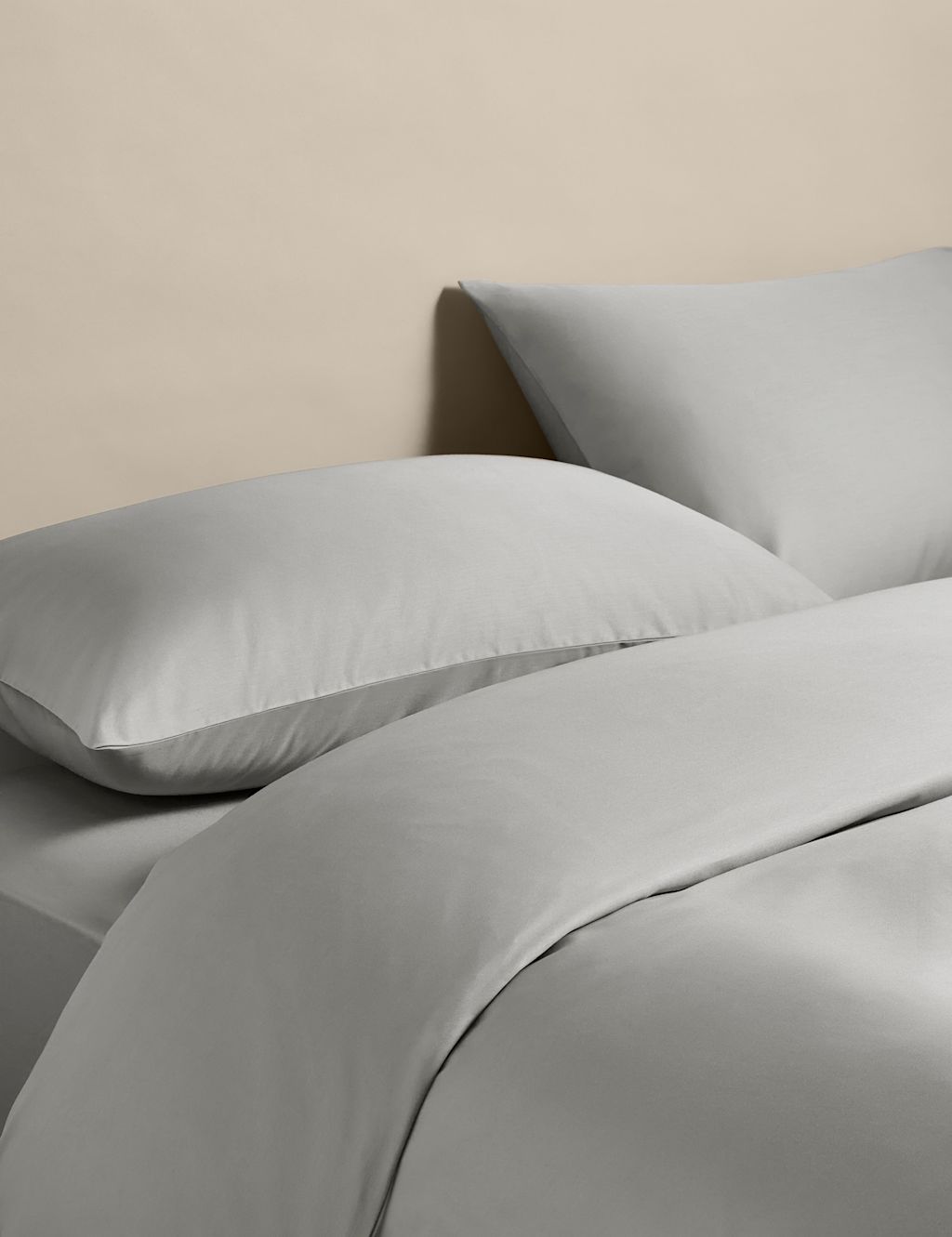 M&S Egyptian Cotton 400 Thread Count Silky Bedding Set - Double (4 ft 6) - Dove, Dove