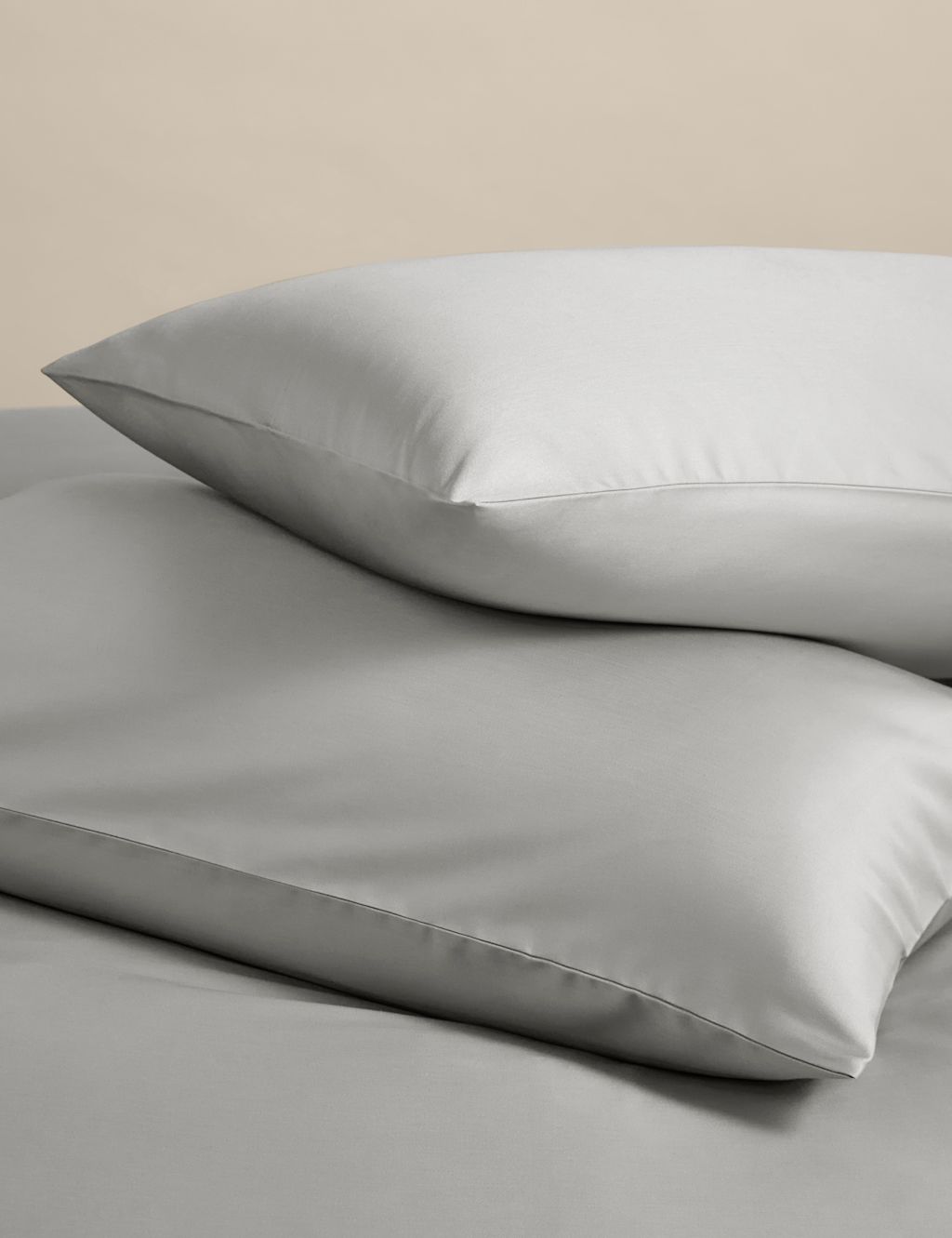 M&S 2 Pack Egyptian Cotton 400 Thread Count Silky Pillowcases - Dove, Dove
