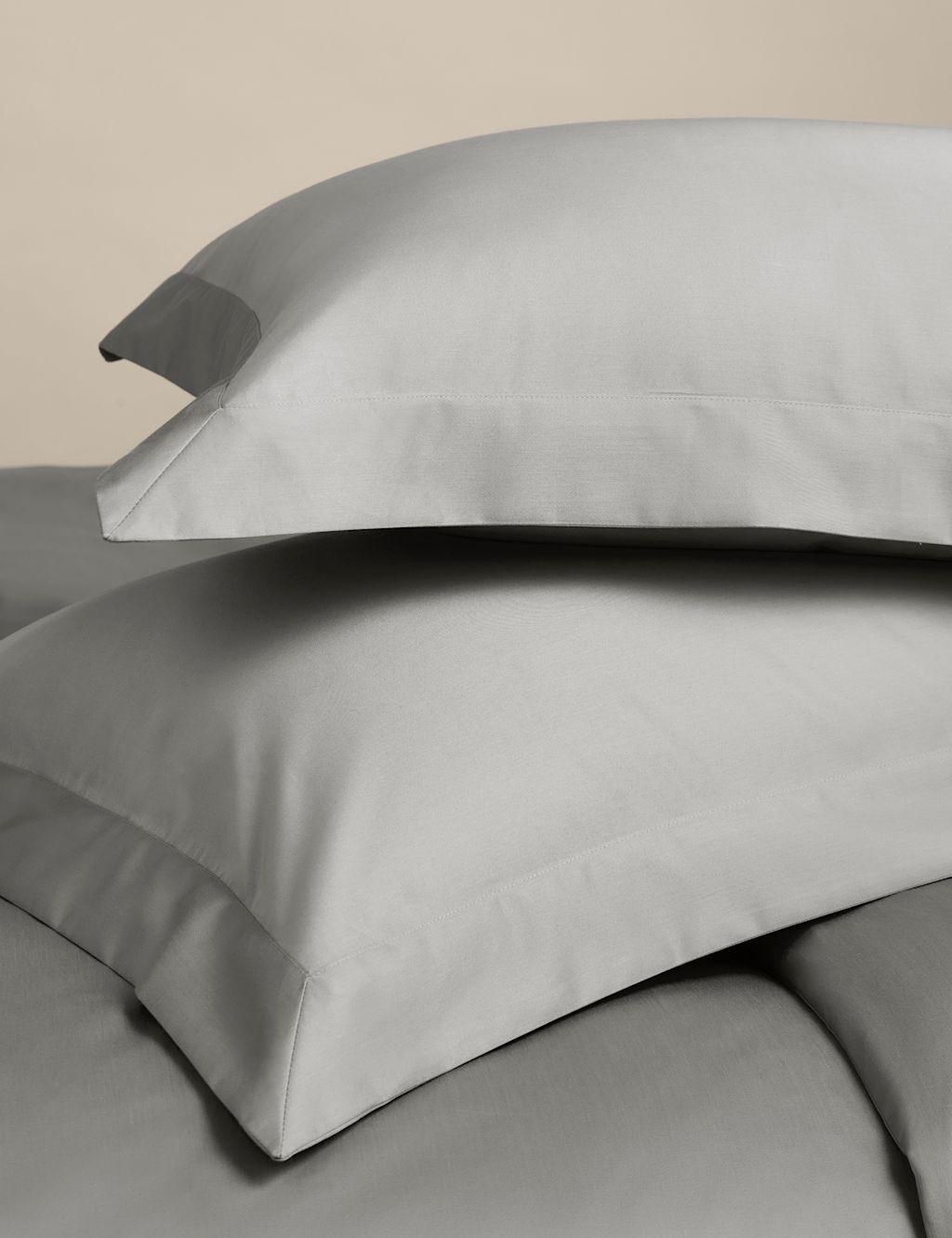 M&S 2 Pack Egyptian Cotton 400 Thread Count Silky Oxford Pillowcases - Dove, Dove