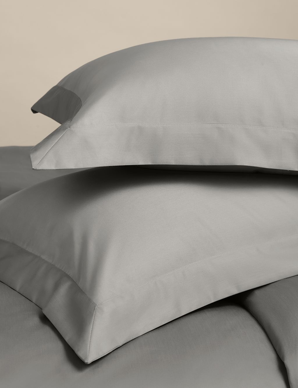 M&S 2 Pack Egyptian Cotton 400 Thread Count Silky Oxford Pillowcases - Marble, Marble