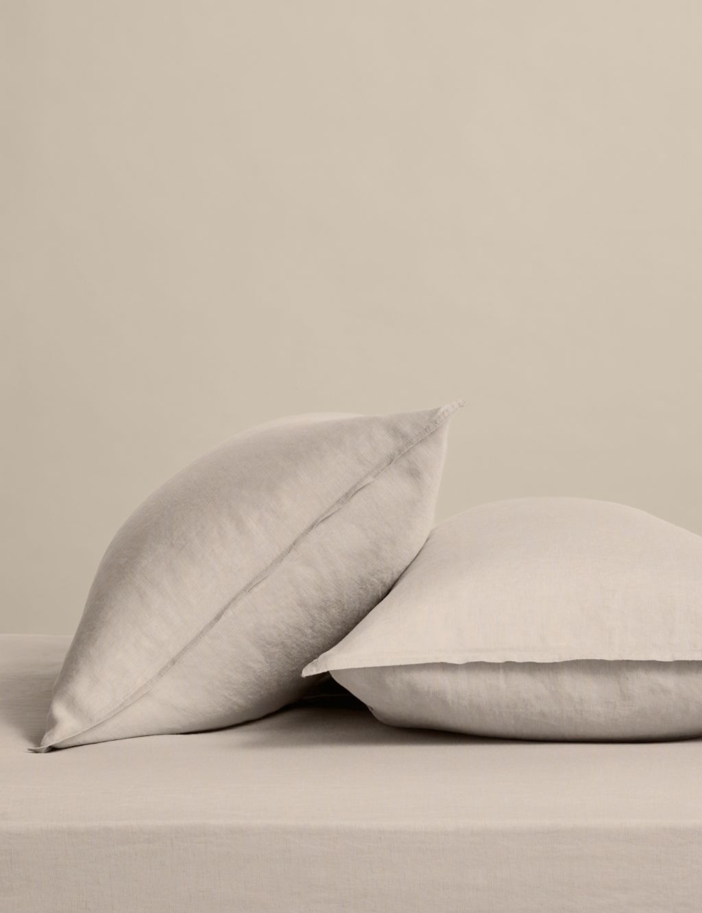 M&S 2 Pack Pure Linen Standard Pillowcases, Linen