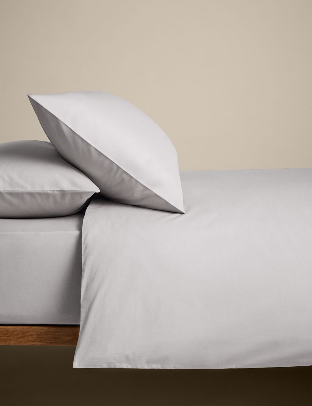 M&S Cotton Rich Bedding Set - Super King Size (6 ft) - Dove, Dove