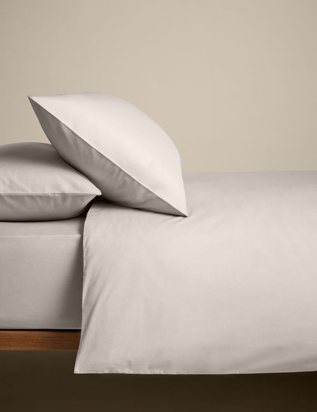 M&S Cotton Rich Bedding Set - Super King Size (6 ft) - Ivory, Ivory