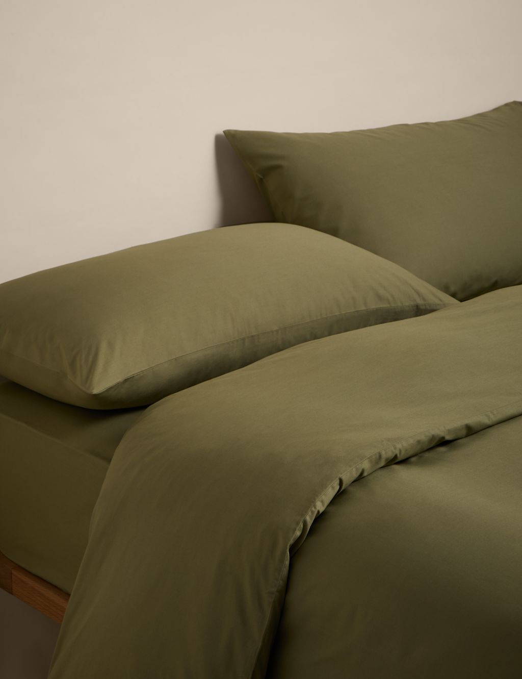 M&S Cotton Rich Bedding Set - Super King Size (6 ft) - Fern, Fern