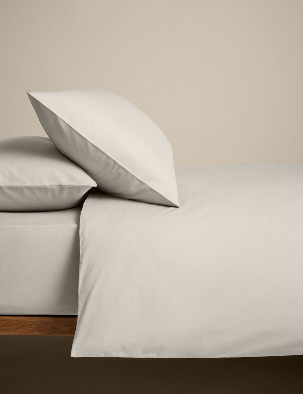 M&S Cotton Rich Bedding Set - Double (4 ft 6) - Linen, Linen